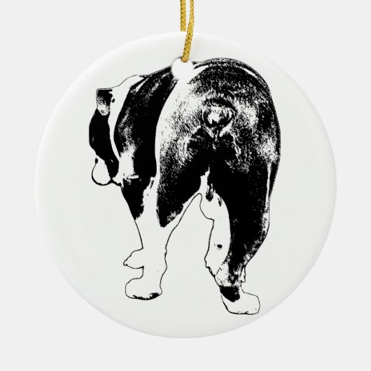Vector Aandenken, Bulldog Traditie Keramisch Ornament (Voorkant)