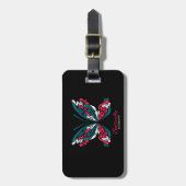 Vector achtergrond met mooie vlinder. tattoo bagagelabel (Voorkant verticaal)