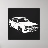 Vector Afbeelding BMW E30 Canvas Afdruk (Voorkant)