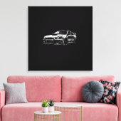 Vector Afbeelding Subaru Impreza Wrx Sti Canvas Afdruk (Insitu (Woonkamer))