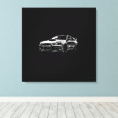 Vector Afbeelding Subaru Impreza Wrx Sti Canvas Afdruk (Insitu (Houten vloer))