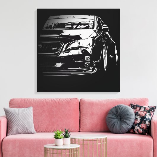 Vector Afbeelding Subaru Impreza Wrx Sti Canvas Afdruk (Insitu (Woonkamer))