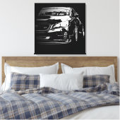 Vector Afbeelding Subaru Impreza Wrx Sti Canvas Afdruk (Insitu (Slaapkamer))