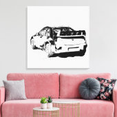 Vector Afbeelding Subaru Impreza WRX Sti Rally Canvas Afdruk (Insitu (Woonkamer))