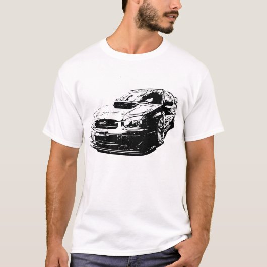 Vector Afbeelding Subaru Impreza Wrx Sti T-shirt (Voorkant)