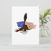 Vector Amerikaanse adelaar tegen Amerikaanse vlag Bedankkaart (Staand voorkant)