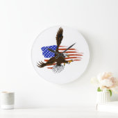 Vector Amerikaanse adelaar tegen Amerikaanse vlag Grote Klok (Huis)