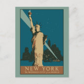 Vector Art Deco New York Wonder City Briefkaart (Voorkant)