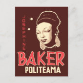 Vector Art Josephine Baker bij de Politeama Briefkaart (Voorkant)