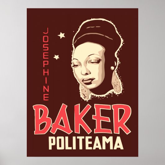 Vector Art Josephine Baker bij de Politeama Poster (Voorkant)