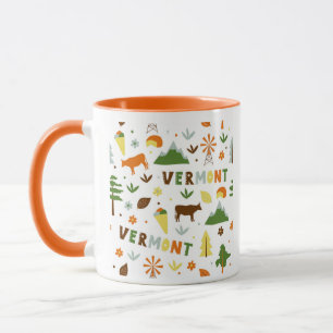 Vector Art Vermont Theme State Symbols Mok