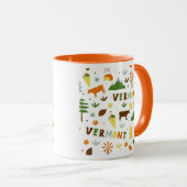 Vector Art Vermont Theme State Symbols Mok (Voorkant rechts)