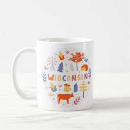 Vector Art Wisconsin Theme Statussymbolen Koffiemok