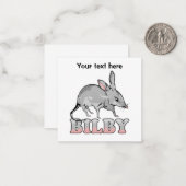 Vector Bilby Notitiekaartje (Voorkant / Achterkant in situ)