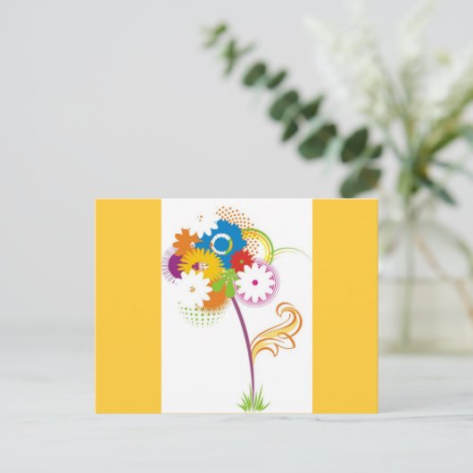 vector_bloem briefkaart (Staand voorkant)