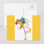 vector_bloem briefkaart (Voorkant / Achterkant)