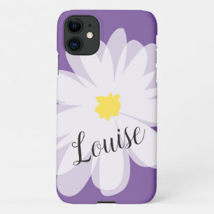Vector bloemkunst paarse maisy Zazzle Basic iPhone 11 Hoesje