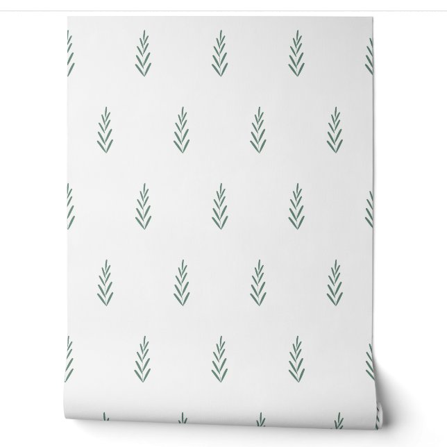 vector botanisch eenvoudig patroon met planten behang (Afrollen)
