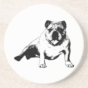 Vector Bulldog Design Zandsteen Onderzetter