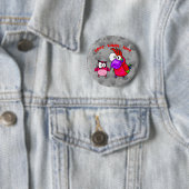 Vector Cartoons vogels met sms Love Laugh Live Ronde Button 5,7 Cm (In situ)