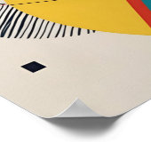 Vector Collision - een retro-futuristische composi Poster (Hoek)