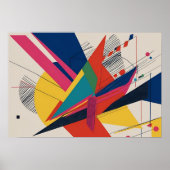 Vector Collision - een retro-futuristische composi Poster (Voorkant)