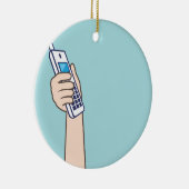 Vector de telefoon oppakken keramisch ornament (Rechts)