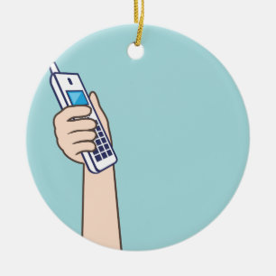 Vector de telefoon oppakken keramisch ornament