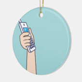 Vector de telefoon oppakken keramisch ornament (Links)