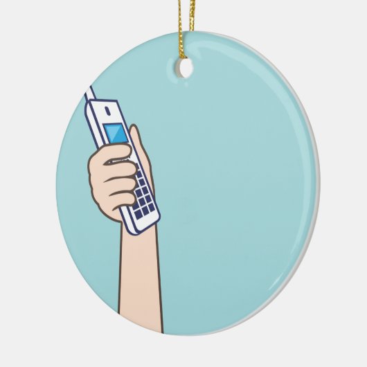 Vector de telefoon oppakken keramisch ornament (Links)