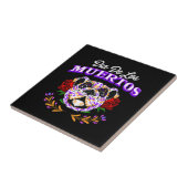 Vector decoratieve hond hoofd dag van de dode mexi tegeltje (Zijkant)