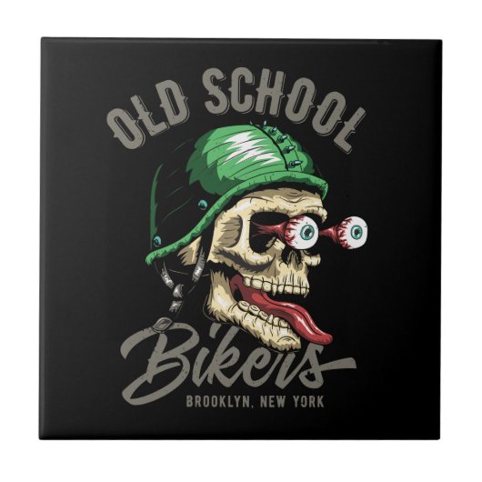 Vector dia de los muertos, dag van de dode schedel tegeltje (Voorkant)