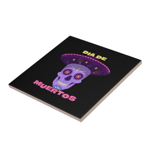 Vector dia de los muertos - dag van de doden tegeltje (Zijkant)