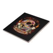 Vector dia de los muertos schedel tegeltje (Zijkant)