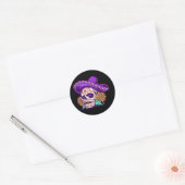 Vector dia de muertos mexicaanse suiker schedel ronde sticker (Envelop)