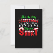 Vector dit is mijn kerst pyjama shirt citeert t kaart (Voorkant)
