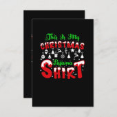 Vector dit is mijn kerst pyjama shirt citeert t kaart (Voorkant / Achterkant)