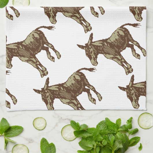 Vector Donkey Theedoek (Gevouwen)