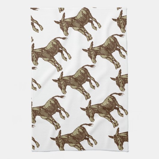 Vector Donkey Theedoek (Verticaal)