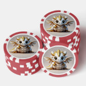 Vector Dragon Design Poker Chips (Opstapeling)