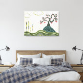 Vector Fantasy Doodle Landscape Art Canvas (Insitu (Slaapkamer))