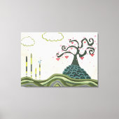 Vector Fantasy Doodle Landscape Art Canvas (Voorkant)
