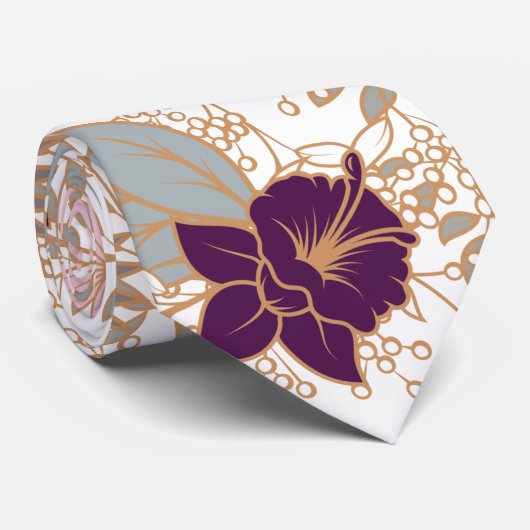 Vector Floral Stropdas (Opgerold)