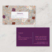Vector Floral Visitekaartje (Voorkant / Achterkant)