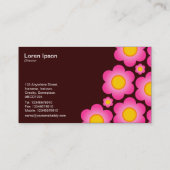 Vector Flowers II - Donkerbruin Visitekaartje (Achterkant)