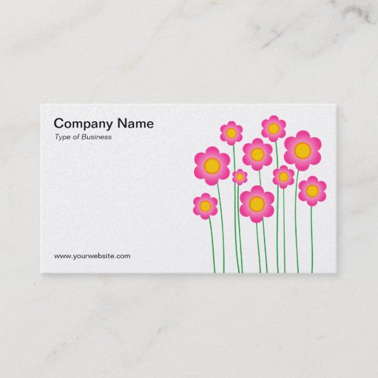 Vector Flowers III - (goud) Visitekaartje (Voorkant)