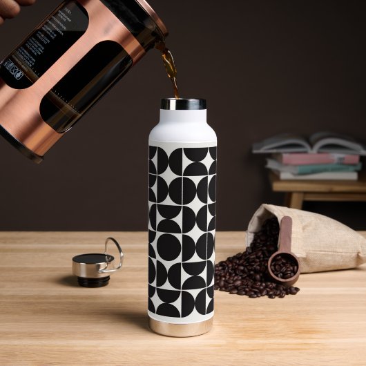 Vector geometrisch patroon waterfles (Koffie (Gedraaid)  )