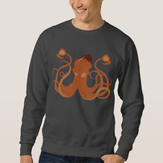 Vector Giant Squid Mannen Sweatshirt (Voorkant)