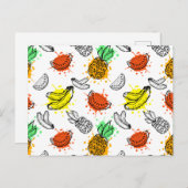 Vector grafisch naadloos patroon briefkaart (Voorkant / Achterkant)