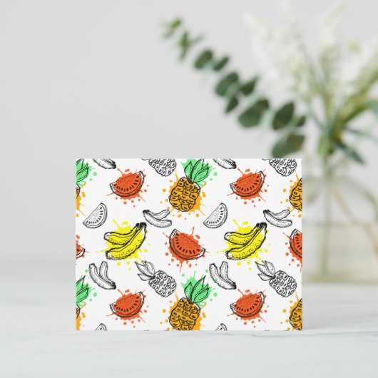 Vector grafisch naadloos patroon briefkaart (Staand voorkant)